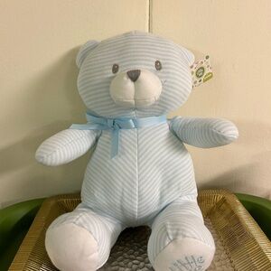 Little Me thank heaven for little boys Blue Striped Teddy Bear Plush Toy